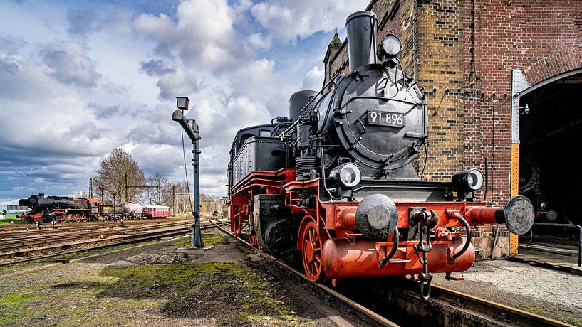 Steam locomotive ready for departure by Johnny Flash