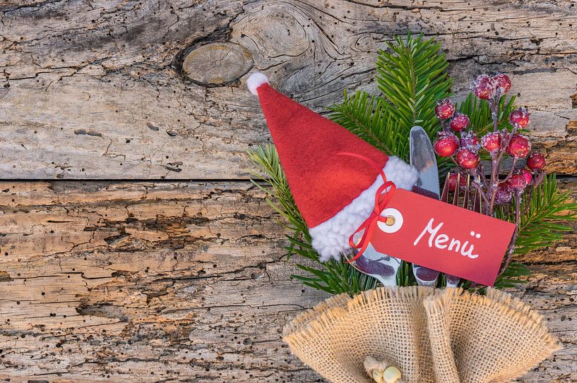 Set de table pour le dîner de Noël avec étiquette par Alex Winter