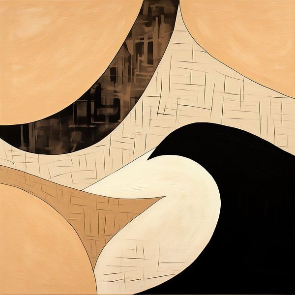 Gebogene Stille von Abstraktes Gemälde