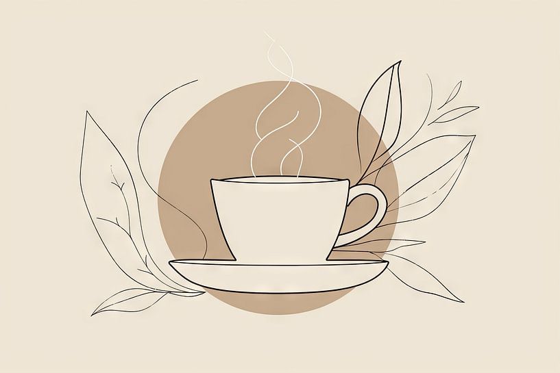 Minimalistische Kaffee Illustration von Poster Art Shop