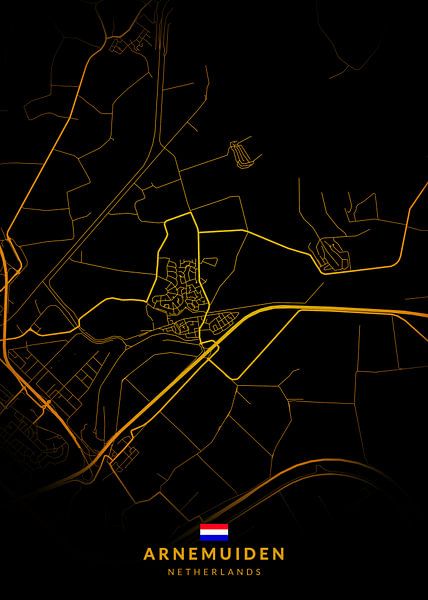 Plan de la ville d'Arnemuiden par Kenda Maruyama