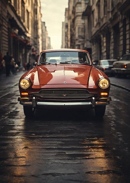 voiture rouge classique par Rizal Azhari