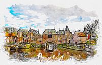 Amersfoort (aquarelle avec nom de lieu)
