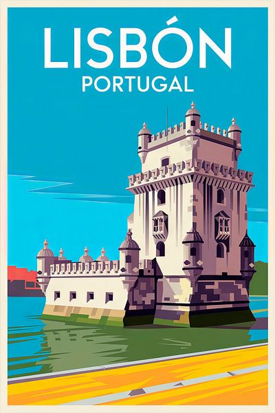Lisbonne, Portugal par Poster Art Shop