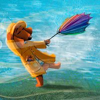 Dackel Tobie trotzt dem Sturm