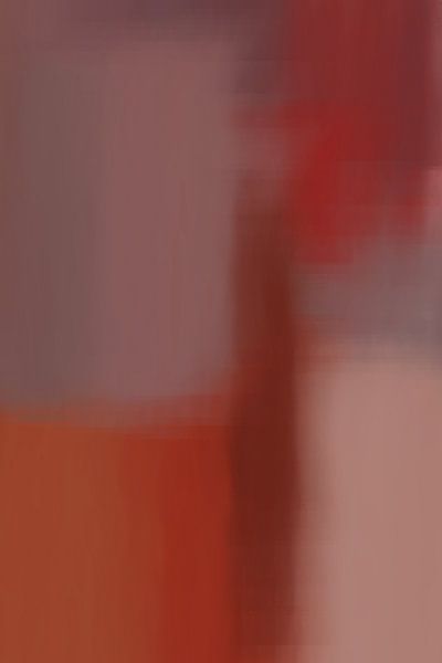 Blocs de couleurs dans les tons chauds de rouge, terracotta, lilas et rose. Art abstrait moderne. par Dina Dankers