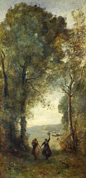 Reminiszenz an den Strand von Neapel, Jean-Baptiste Corot von Meisterhafte Meister