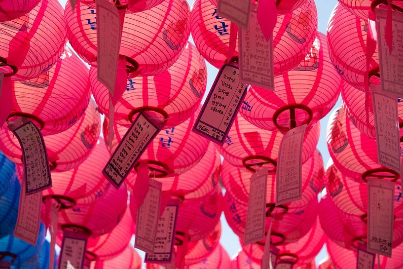 Papierlaternen im Bulguksatempel, Südkorea von Winne Köhn
