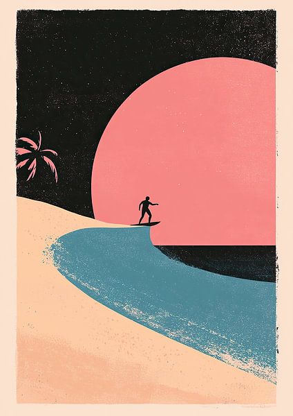 Plage Mer Surf Lune Vague par Niklas Maximilian