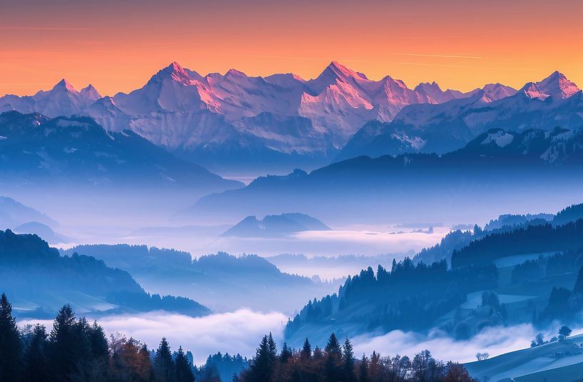 Ombre portée des montagnes lointaines par fernlichtsicht