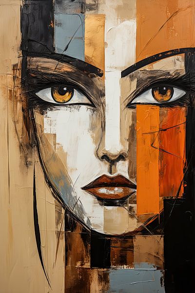 Abstract gezicht van Bert Nijholt