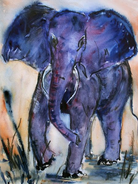 Blue Elephant by Christine Nöhmeier