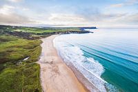 Aerial view on White Park Bay