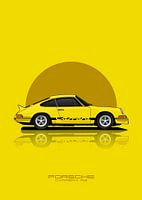 Voiture d'art PORSCHE CARRERA RS Jaune