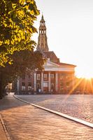 Marché aux poissons au coucher du soleil (poster)