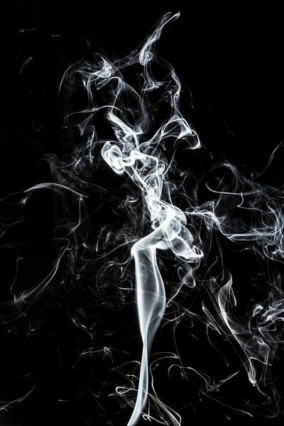 Abstract White Smoke - The Dancer by Philippe HUGONNARD