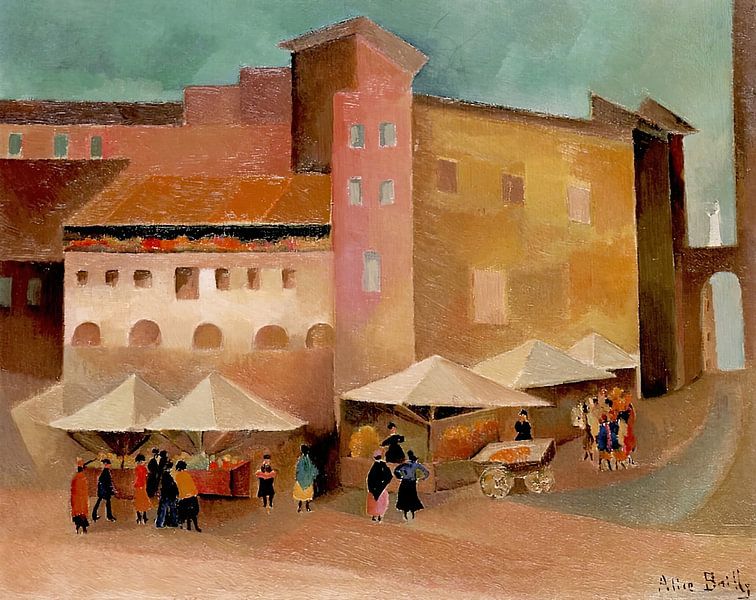 Alice Bailly - Kleiner italienischer Markt (Verona), 1928 von Peter Balan