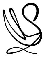 Strichzeichnung, abstrakter Schwan