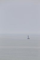 Boot in de Mist, Algarve, Portugal