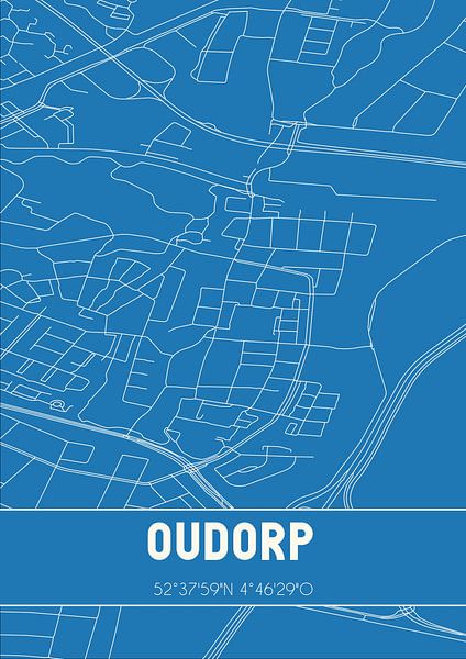 Blueprint | Map | Oudorp (North Holland) by Prints of Place