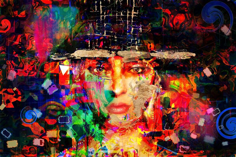 Vintage gemischt blonde Schönheit von Arjen Roos