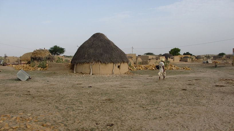 Dorf in der Wüste Thar - Indien  von Gerrit  De Vries