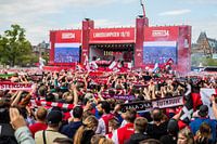 Huldiging voetbalclub Ajax in Amsterdam