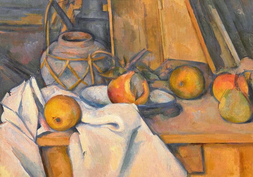 Fruit en gemberpot, Paul Cezanne van Meesterlijcke Meesters