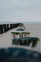 Tête de pile sur la plage de Zeeland