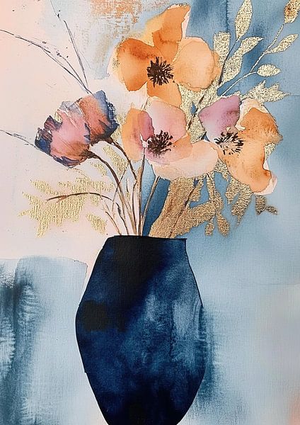 Blumenzeichnung von Zen und Mehr