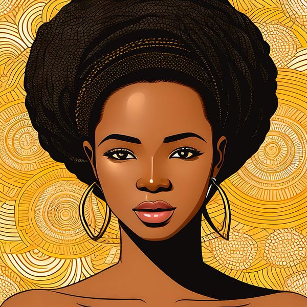 Honey, African Woman Illustration Portrait by All Africa
