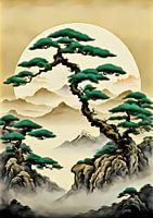 Japanische Berglandschaft