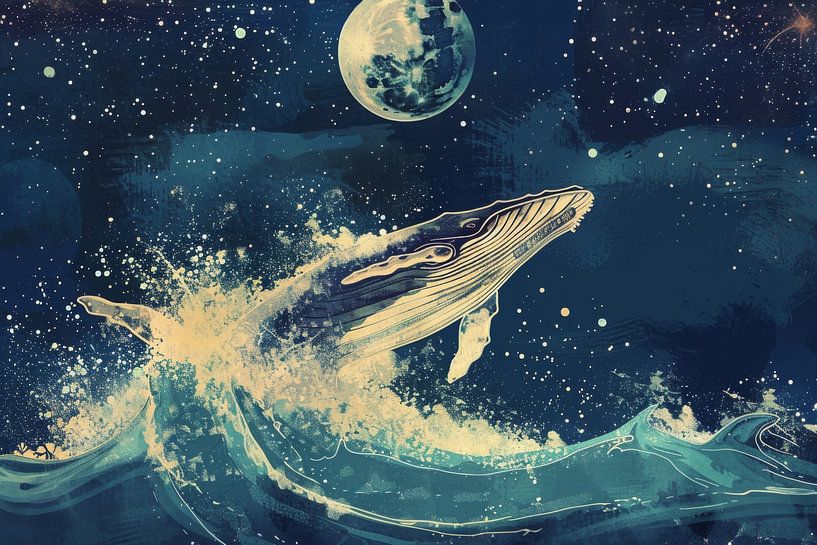 Wal - Kosmischer Sprung von Poster Art Shop