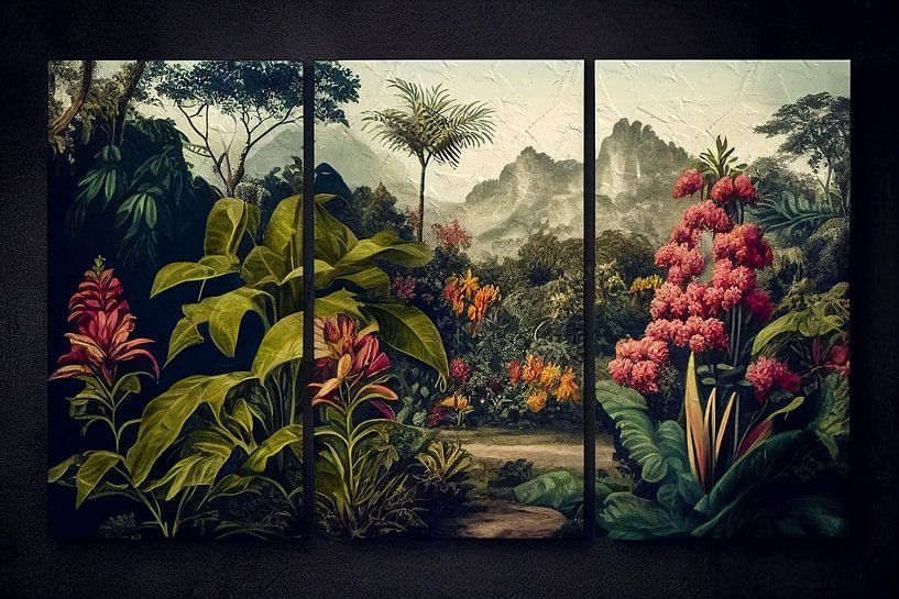 Jardin botanique, triptyque par Carla van Zomeren