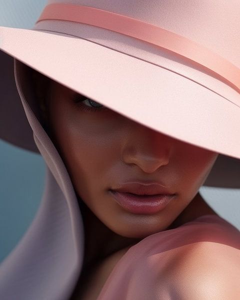 Porträt: &quot;Frau in Rosa&quot; von Carla Van Iersel