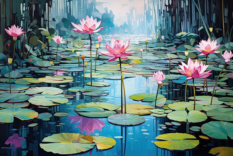 Waterlilies by Wall Wonder