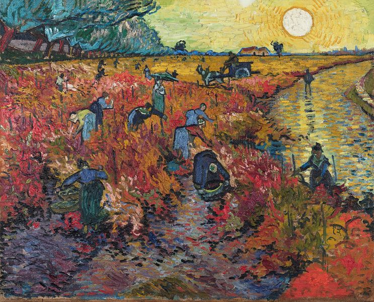 La vigne rouge à Arles (Montmajor), Vincent van Gogh par Des maîtres magistraux