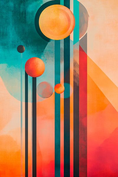 Geometric colours and shapes in space by Poster Art Shop