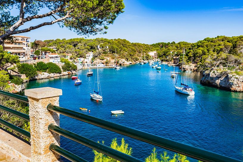 Beautiful view of old traditional fishing harbor at Cala Figuera bay, Majorca island Spain by Alex Winter