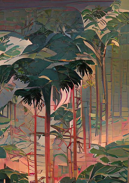 TROPICAL FOREST no2B - UKIYO-e van Pia Schneider