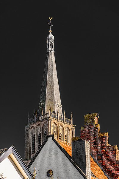 The church tower of the Grote- or Martinikerk in Doesburg by Harrie Muis