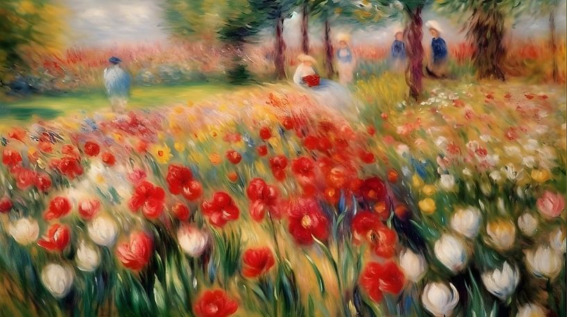 Visit to Tulip field by FJB