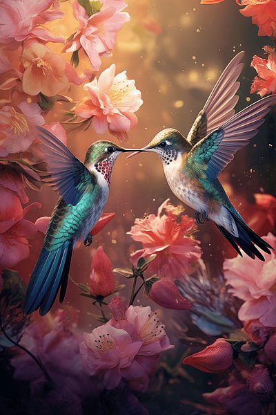 Two flying hummingbirds by Danny van Eldik - Perfect Pixel Design