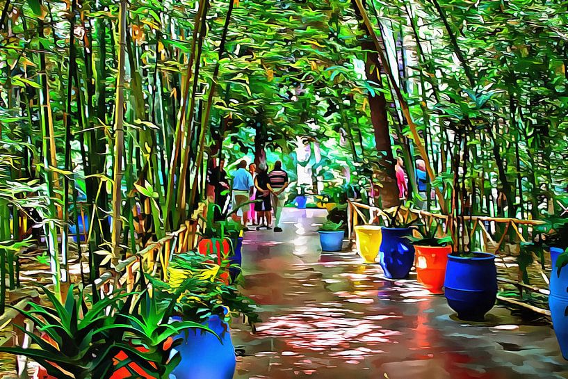 Bunte Blumentöpfe Marrakesch 1 von Dorothy Berry-Lound