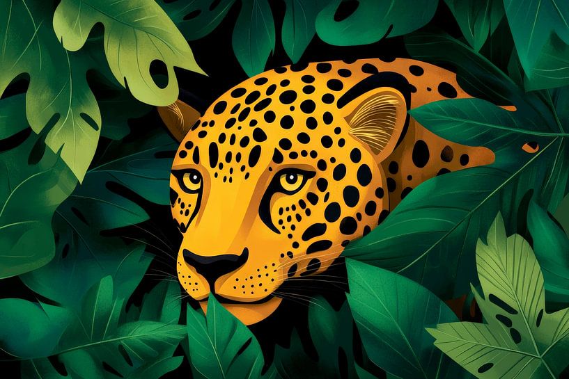 Raubkatze im Dschungel verborgen von Poster Art Shop