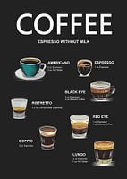 espresso dessiné à la main