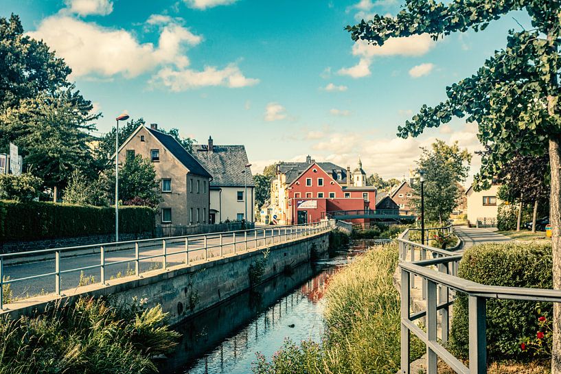 Erzgebirge Thalheim  Bahnhof und Stadt von Johnny Flash