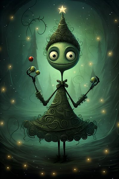 Jonglierender Weihnachtsbaum von Heike Hultsch