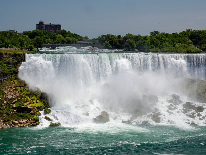 The American Falls in the Niagara Falls at eye level of the Niagara River by Beeld Creaties Ed Steenhoek | Photography and Artificial Images