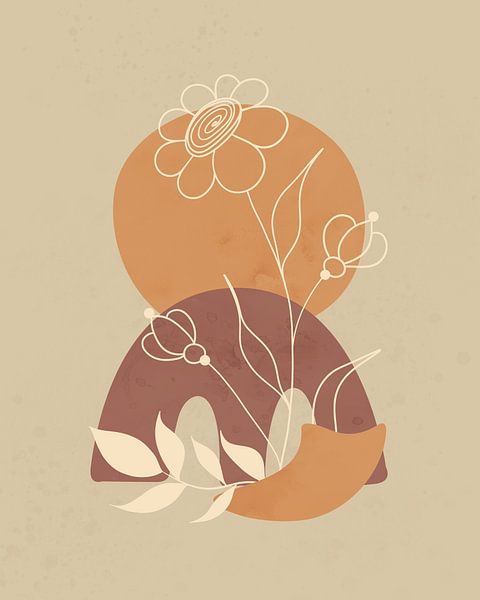 Modern illustration of a flower by Tanja Udelhofen